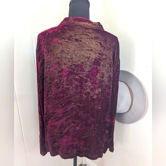 CP Shades L Red Burnout Velvet Top Whimsigoth Fairy Grunge Rebel Punk 90s 70s - Picture 6 of 10